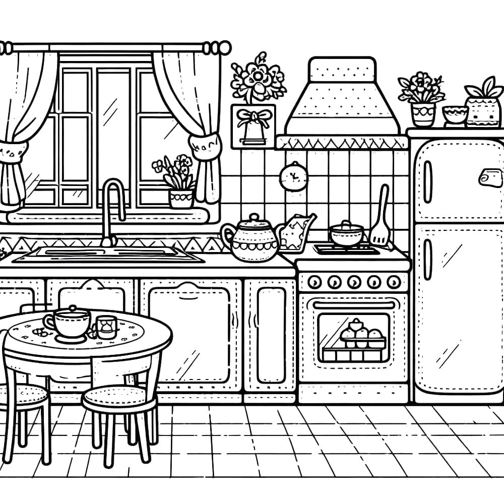 Dibujo gratuito Cocina #211560 de la coleccion Edificios y Arquitectura para imprimir Dibujo gratuito Cocina #211560 de la coleccion Edificios y Arquitectura para imprimir