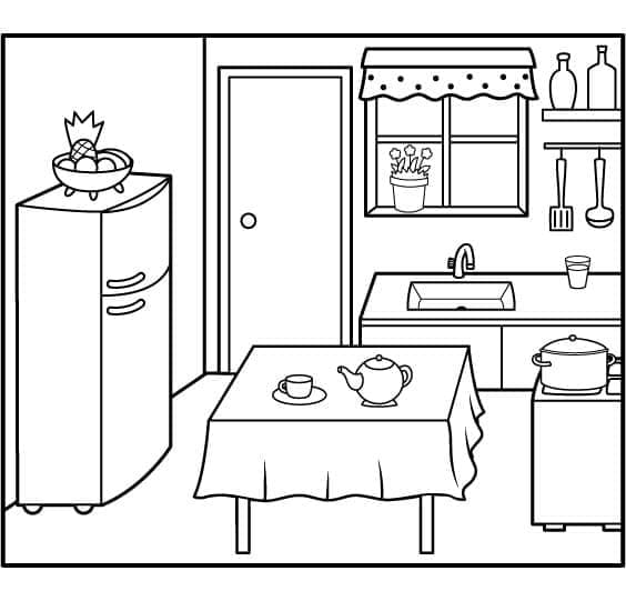 Dibujo gratuito Cocina #211573 de la coleccion Edificios y Arquitectura para imprimir Dibujo gratuito Cocina #211573 de la coleccion Edificios y Arquitectura para imprimir