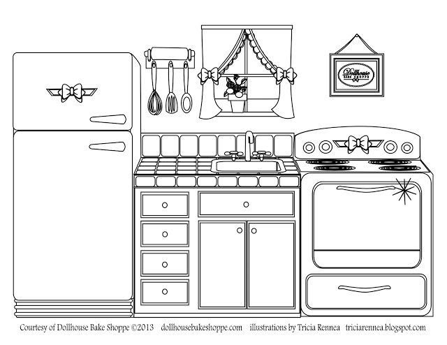 Dibujo para colorear: Cocina (Edificios y Arquitectura) #63544 - Dibujos para Colorear e Imprimir Gratis