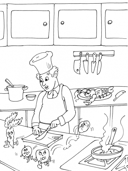 Dibujo para colorear: Cocina (Edificios y Arquitectura) #63637 - Dibujos para Colorear e Imprimir Gratis