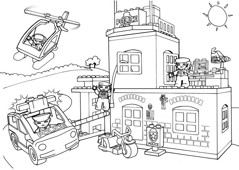 Dibujo gratuito Comisaría #68945 de la coleccion Edificios y Arquitectura para imprimir