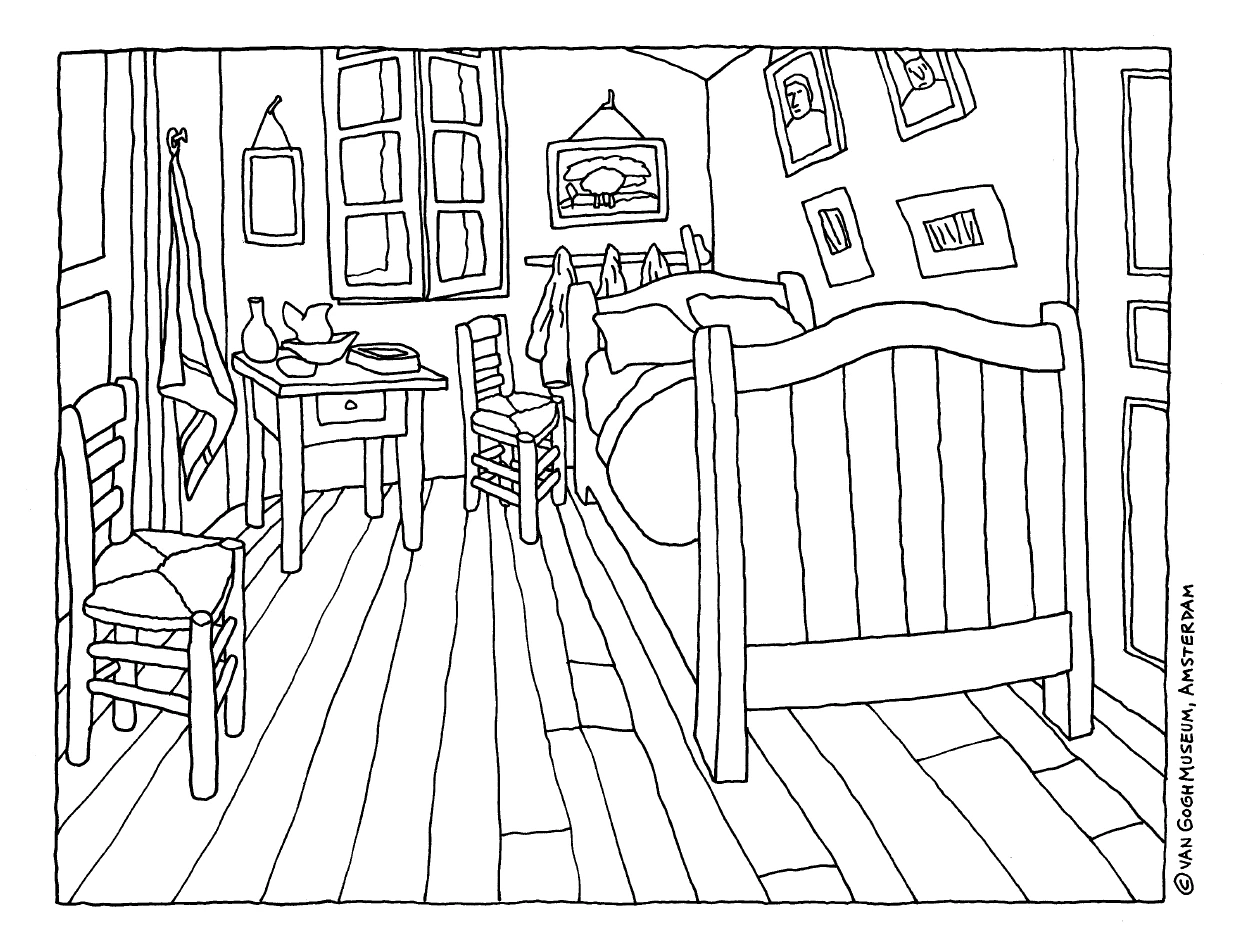 Dibujo gratuito Dormitorio #63451 de la coleccion Edificios y Arquitectura para imprimir