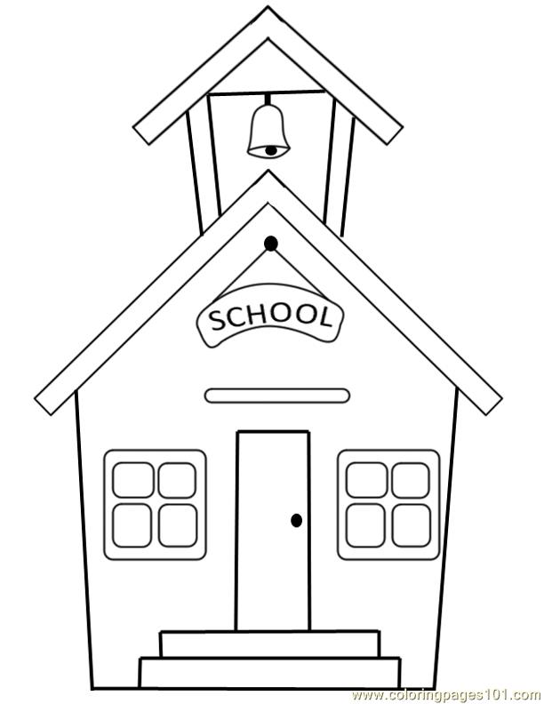 Dibujo para colorear: Escuela (Edificios y Arquitectura) #66807 - Dibujos para Colorear e Imprimir Gratis