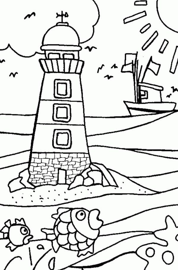 Dibujo gratuito Faro #188017 de la coleccion Edificios y Arquitectura para imprimir