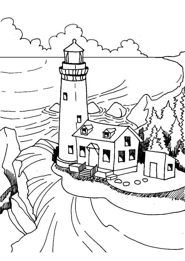 Dibujo gratuito Faro #188030 de la coleccion Edificios y Arquitectura para imprimir