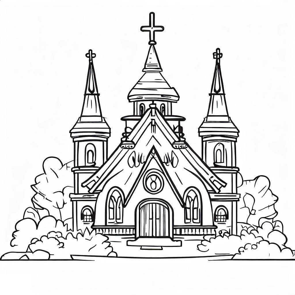 Dibujo gratuito Iglesia #189019 de la coleccion Edificios y Arquitectura para imprimir