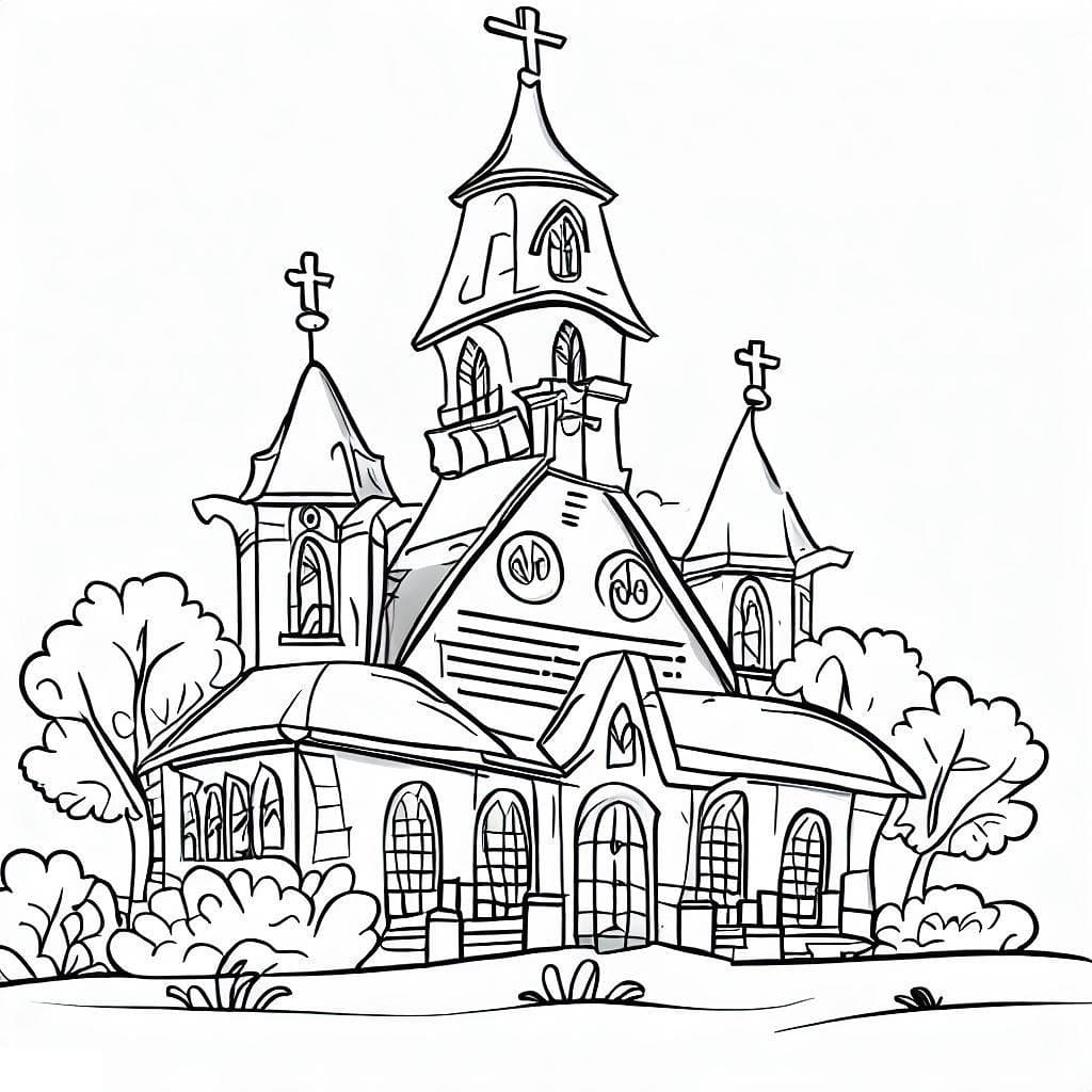 Dibujo gratuito Iglesia #189020 de la coleccion Edificios y Arquitectura para imprimir