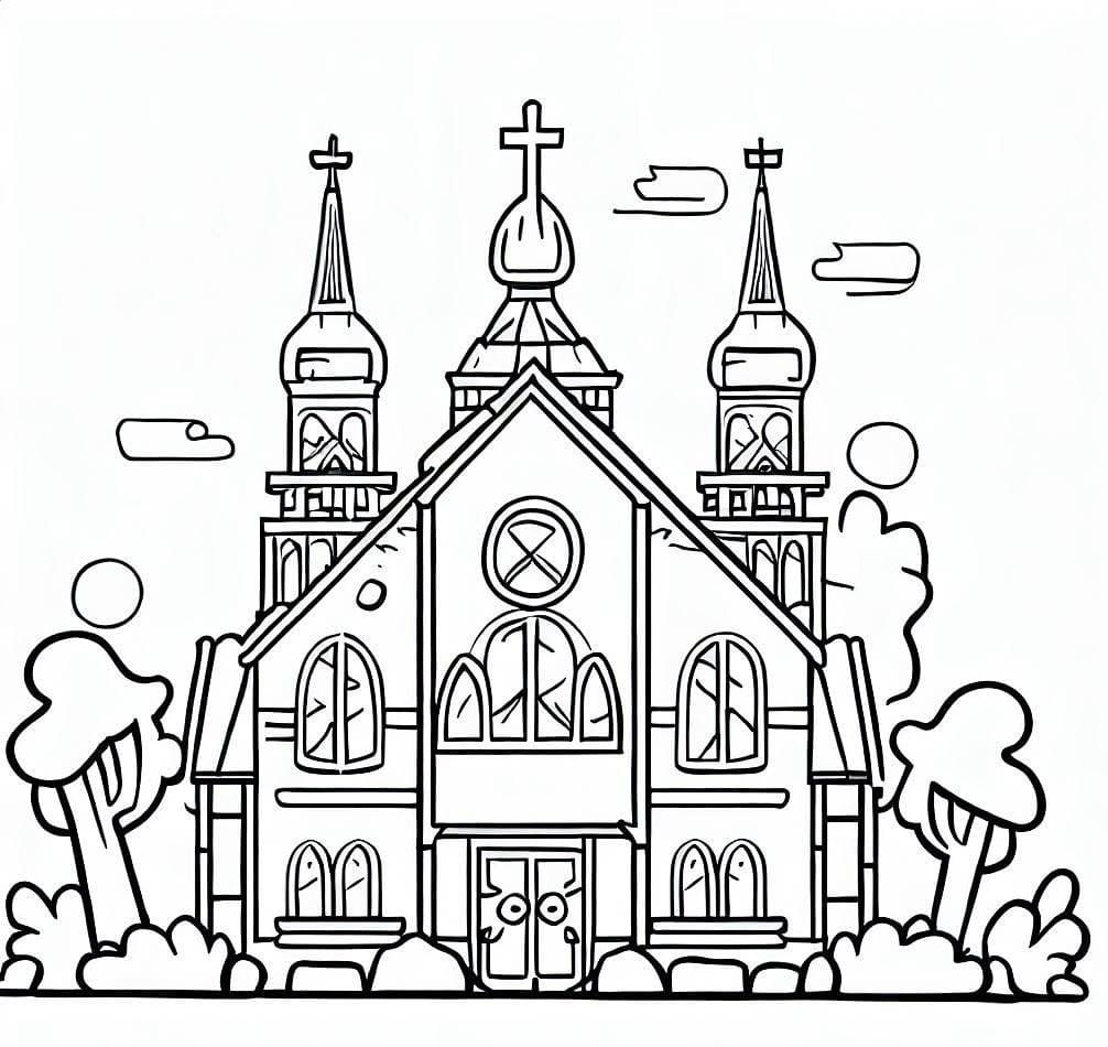 Dibujo gratuito Iglesia #189021 de la coleccion Edificios y Arquitectura para imprimir