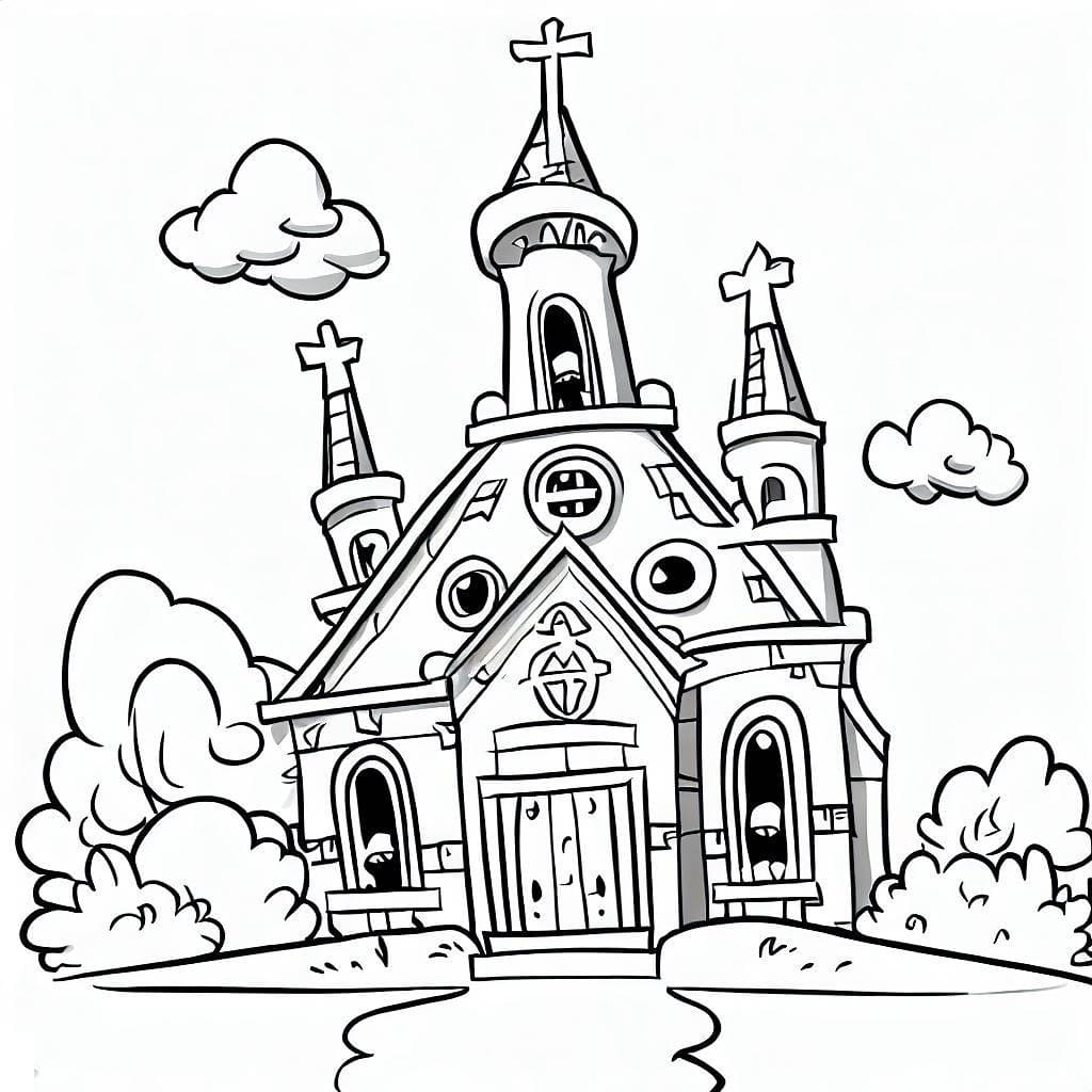 Dibujo gratuito Iglesia #189026 de la coleccion Edificios y Arquitectura para imprimir