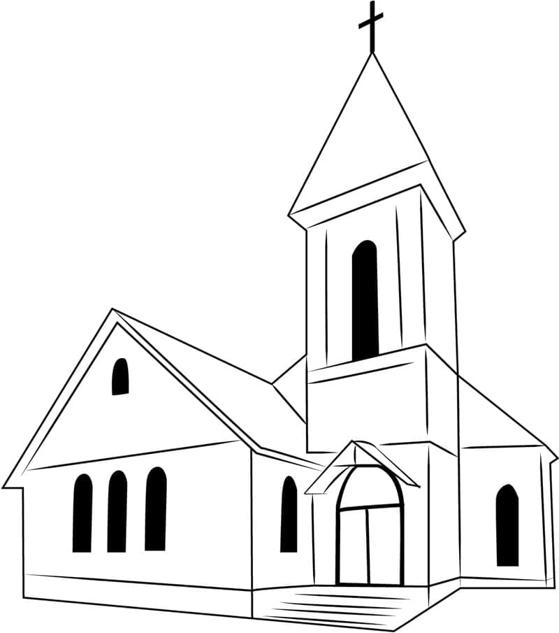 Dibujo gratuito Iglesia #189032 de la coleccion Edificios y Arquitectura para imprimir