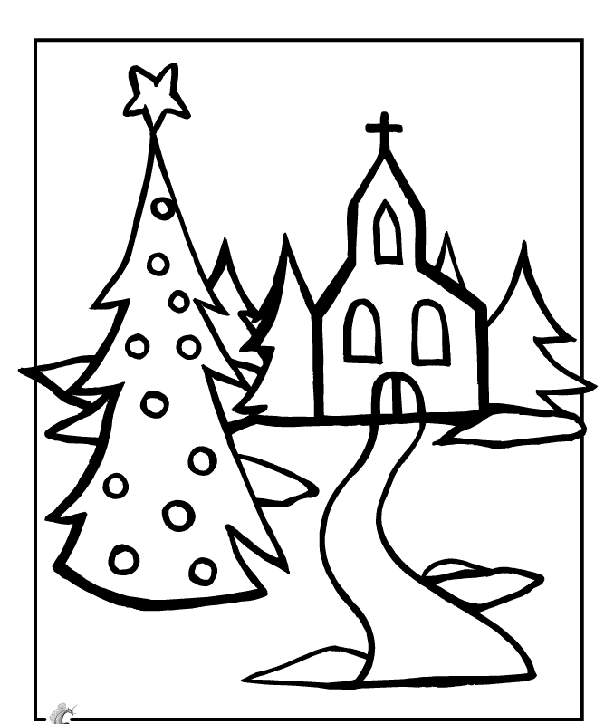 Dibujo para colorear: Iglesia (Edificios y Arquitectura) #64248 - Dibujos para Colorear e Imprimir Gratis