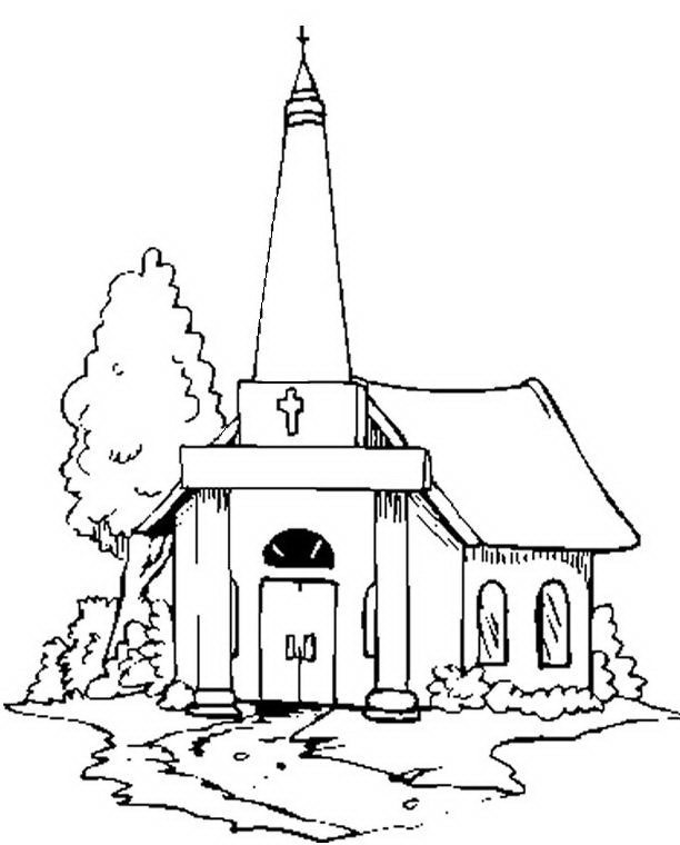 Dibujos de Iglesia #64265 (Edificios y Arquitectura) para colorear y pintar  – Páginas para imprimir