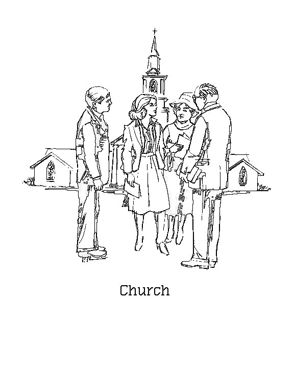 Dibujo para colorear: Iglesia (Edificios y Arquitectura) #64296 - Dibujos para Colorear e Imprimir Gratis