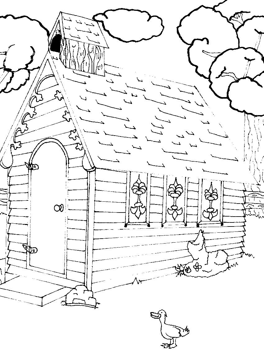 Dibujo para colorear: Iglesia (Edificios y Arquitectura) #64379 - Dibujos para Colorear e Imprimir Gratis