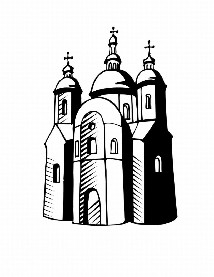 Dibujo para colorear: Iglesia (Edificios y Arquitectura) #64417 - Dibujos para Colorear e Imprimir Gratis