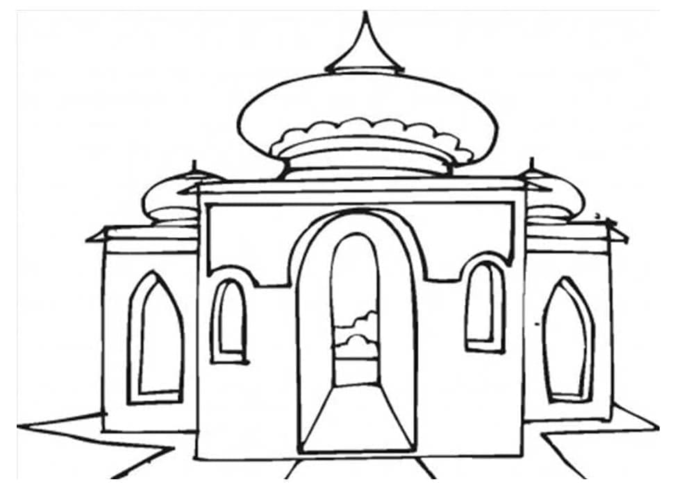 Dibujo gratuito Mezquita #218420 de la coleccion Edificios y Arquitectura para imprimir