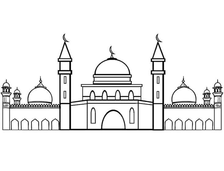 Dibujo gratuito Mezquita #218428 de la coleccion Edificios y Arquitectura para imprimir
