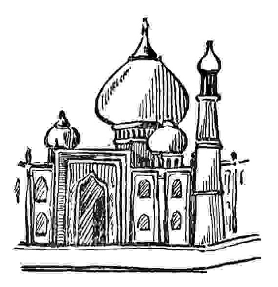 Dibujo para colorear: Mezquita (Edificios y Arquitectura) #64535 - Dibujos para Colorear e Imprimir Gratis