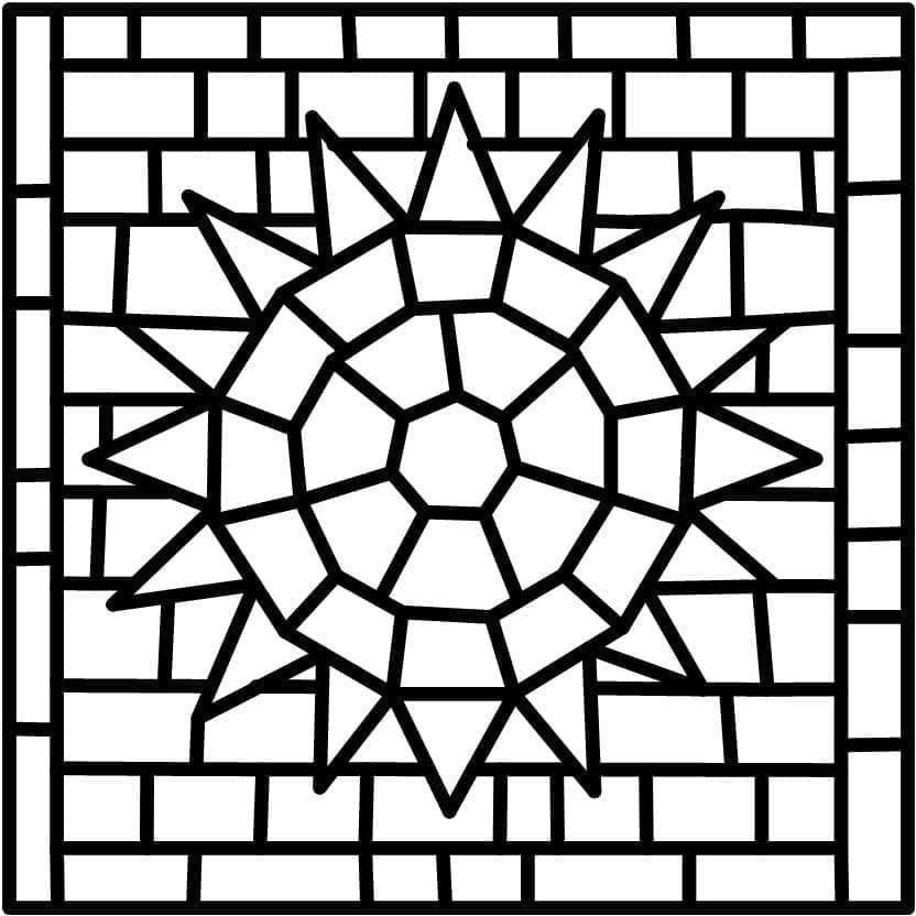 Dibujo gratuito Mosaico #203671 de la coleccion Edificios y Arquitectura para imprimir