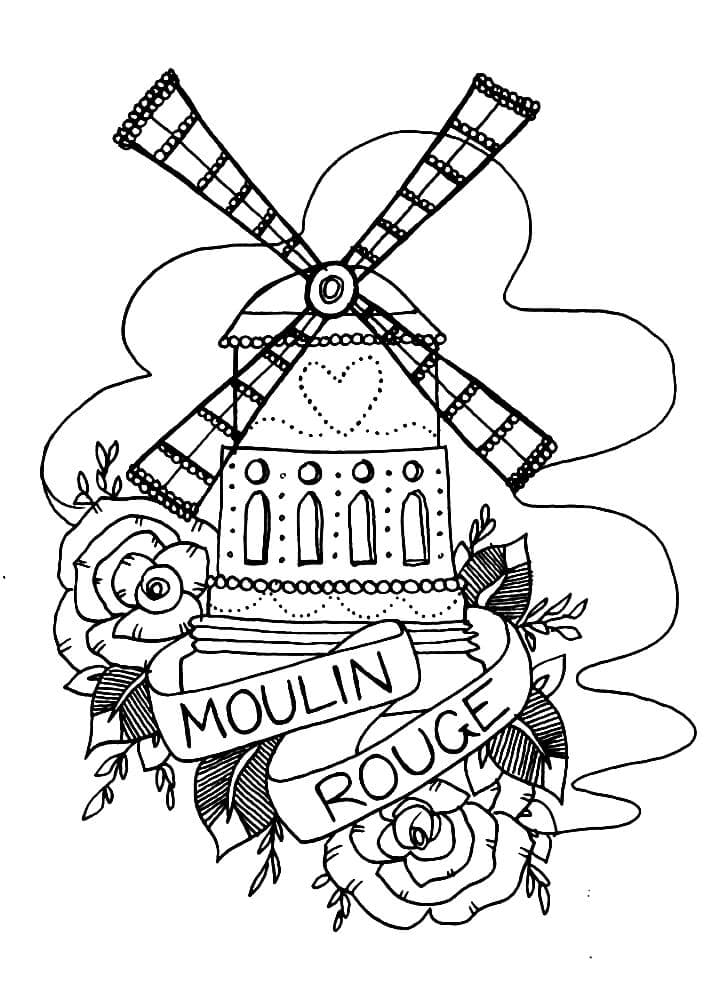 Dibujo gratuito Moulin Rouge #182536 de la coleccion Edificios y Arquitectura para imprimir Dibujo gratuito Moulin Rouge #182536 de la coleccion Edificios y Arquitectura para imprimir