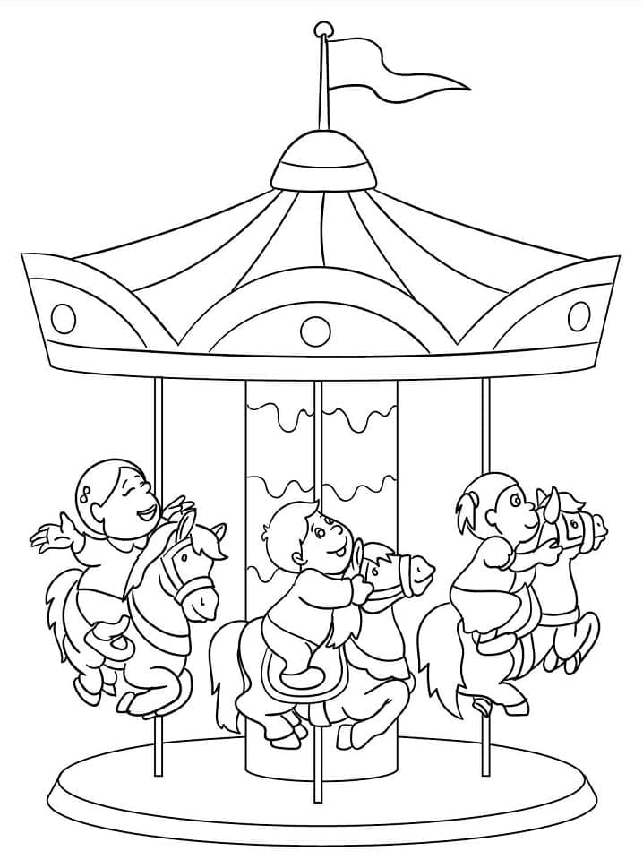 Dibujo gratuito Parque de Atracciones #210880 de la coleccion Edificios y Arquitectura para imprimir