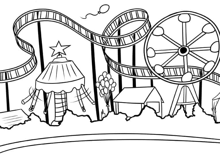 Dibujo gratuito Parque de Atracciones #210884 de la coleccion Edificios y Arquitectura para imprimir