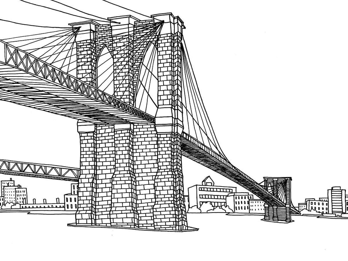 Dibujo gratuito Puente #204346 de la coleccion Edificios y Arquitectura para imprimir