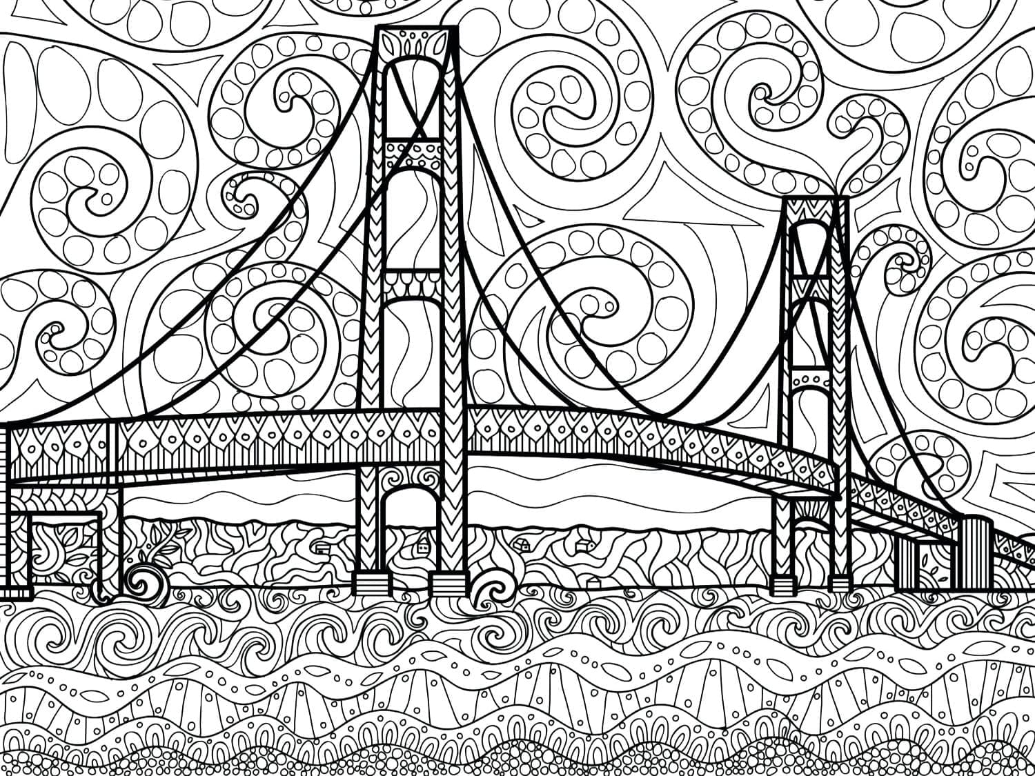 Dibujo gratuito Puente #204348 de la coleccion Edificios y Arquitectura para imprimir