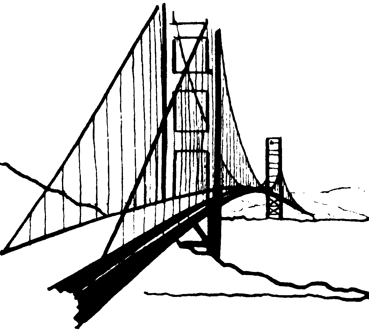 Dibujo para colorear: Puente (Edificios y Arquitectura) #62995 - Dibujos para Colorear e Imprimir Gratis