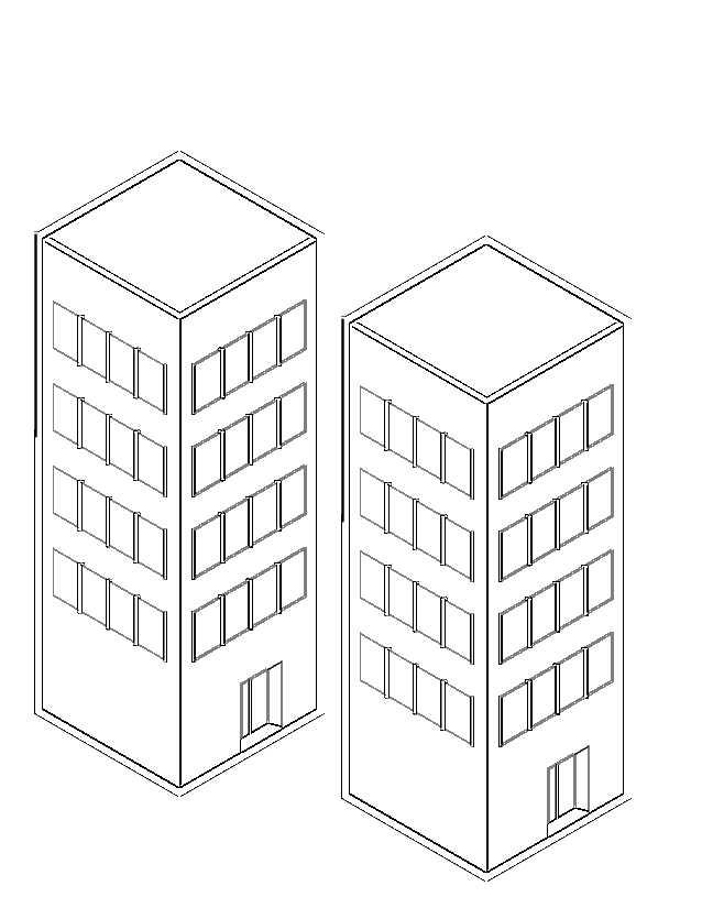 Dibujo para colorear: Rascacielos (Edificios y Arquitectura) #65544 - Dibujos para Colorear e Imprimir Gratis