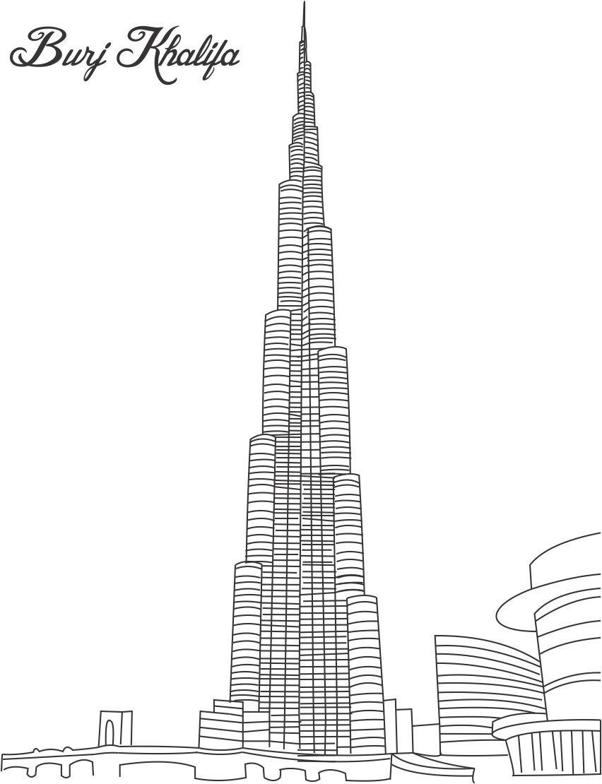 Dibujo para colorear: Rascacielos (Edificios y Arquitectura) #65790 - Dibujos para Colorear e Imprimir Gratis