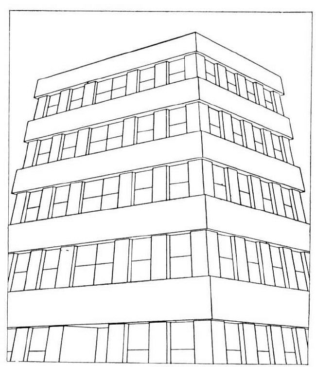 Dibujo para colorear: Rascacielos (Edificios y Arquitectura) #65817 - Dibujos para Colorear e Imprimir Gratis