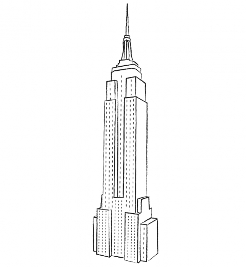 Dibujo para colorear: Rascacielos (Edificios y Arquitectura) #65888 - Dibujos para Colorear e Imprimir Gratis
