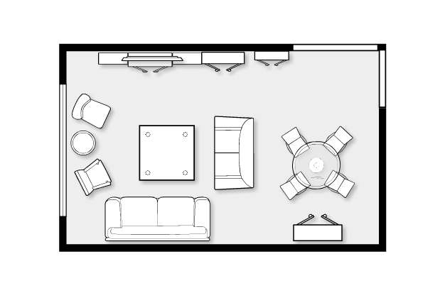 Dibujo gratuito Sala de Estar #66431 de la coleccion Edificios y Arquitectura para imprimir