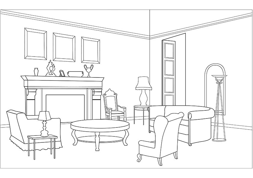 Imagenes De Living Room Para Dibujar