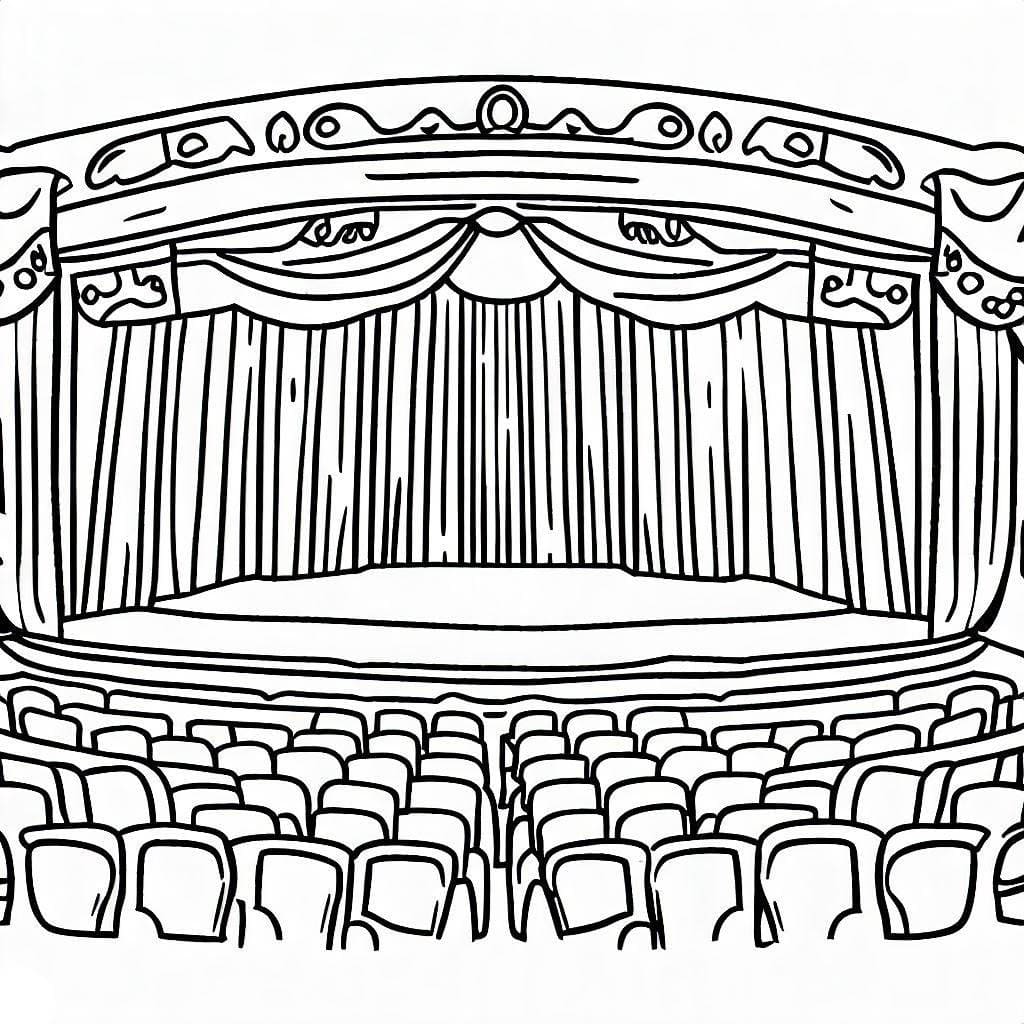 Dibujo gratuito Teatro #185915 de la coleccion Edificios y Arquitectura para imprimir