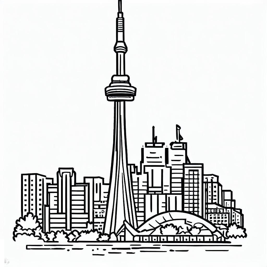 Dibujo gratuito Torre CN #185413 de la coleccion Edificios y Arquitectura para imprimir