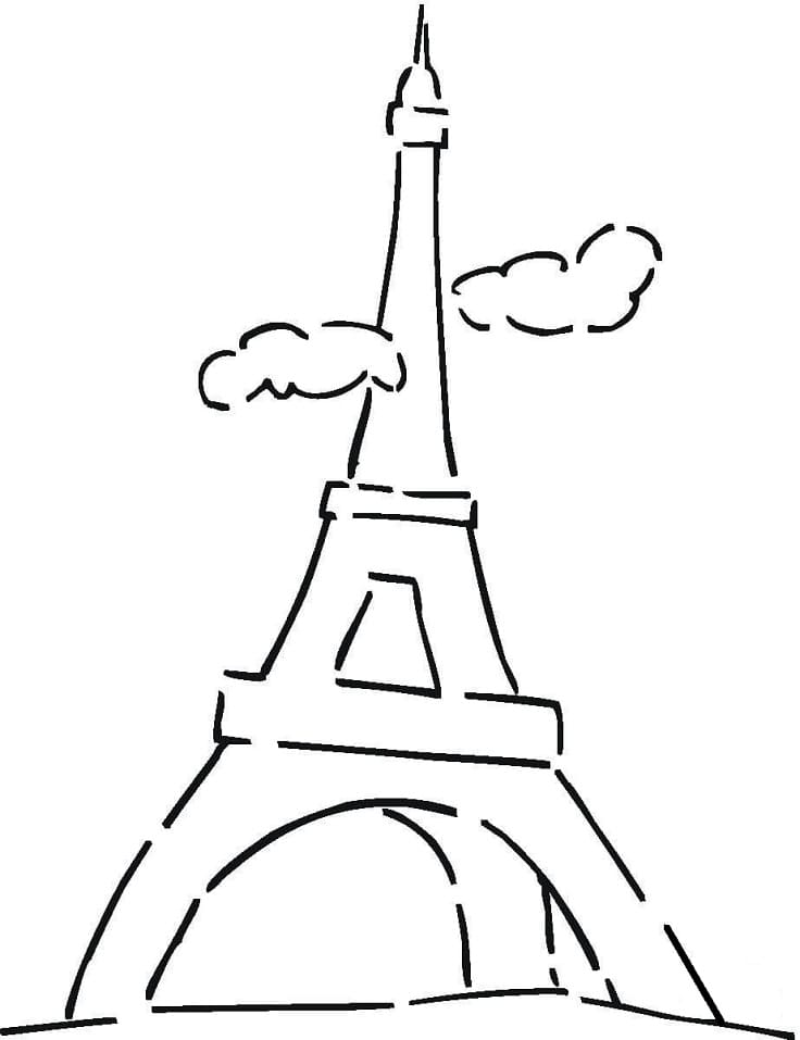 Dibujo gratuito Torre Eiffel #178841 de la coleccion Edificios y Arquitectura para imprimir