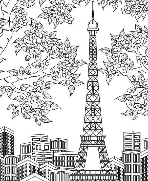 Dibujo gratuito Torre Eiffel #178852 de la coleccion Edificios y Arquitectura para imprimir