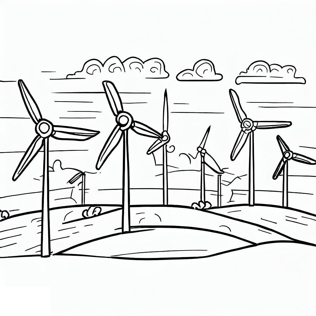 Dibujo gratuito Turbina Eólica #187629 de la coleccion Edificios y Arquitectura para imprimir