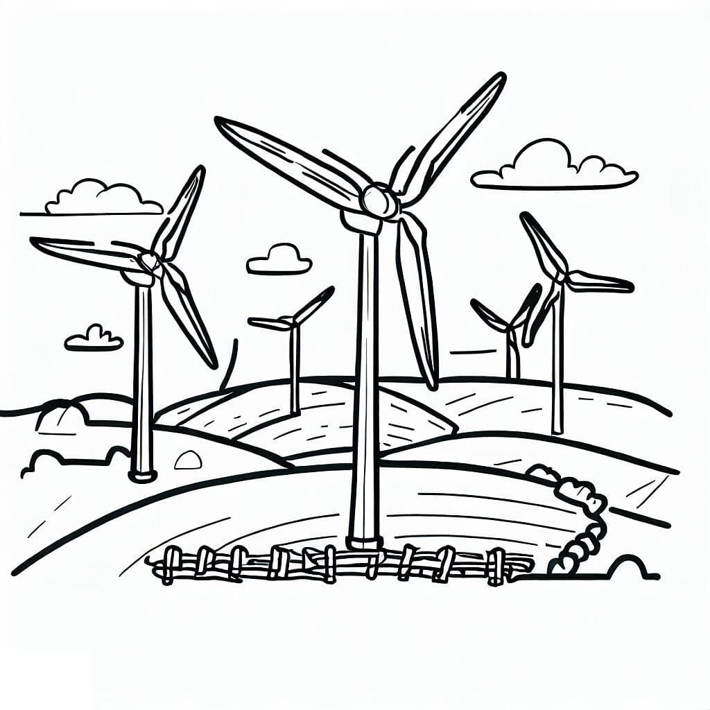 Dibujo gratuito Turbina Eólica #187633 de la coleccion Edificios y Arquitectura para imprimir