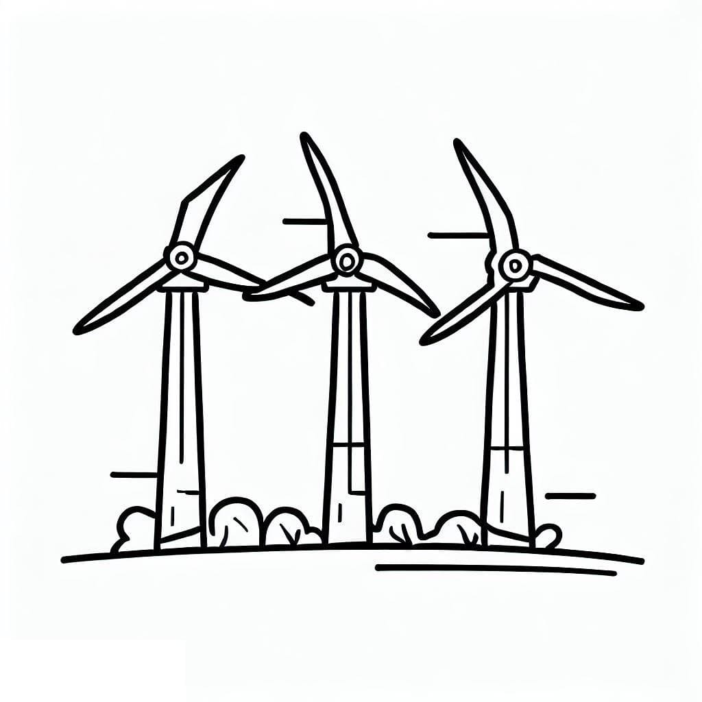 Dibujo gratuito Turbina Eólica #187642 de la coleccion Edificios y Arquitectura para imprimir