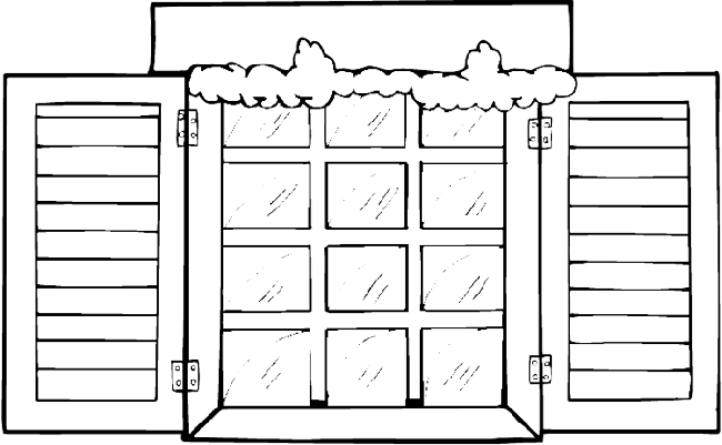 Dibujo para colorear: Ventana (Edificios y Arquitectura) #168793 - Dibujos para Colorear e Imprimir Gratis