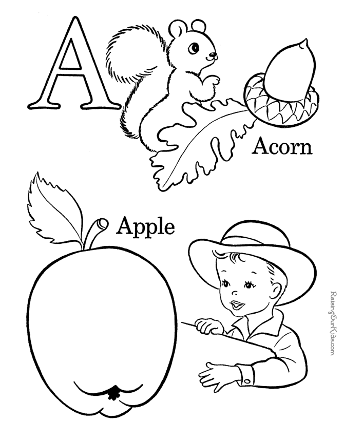 Dibujo para colorear: Alfabeto (Educativo) #124621 - Dibujos para Colorear e Imprimir Gratis