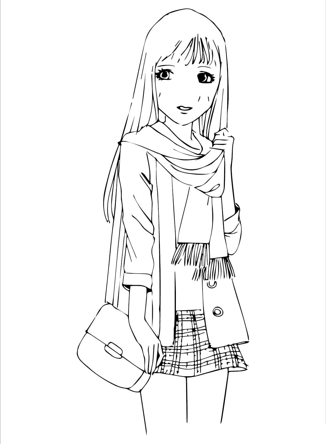 Dibujo para colorear: Adolescente (Familia y Amigos) #194504 - Dibujos para Colorear e Imprimir Gratis