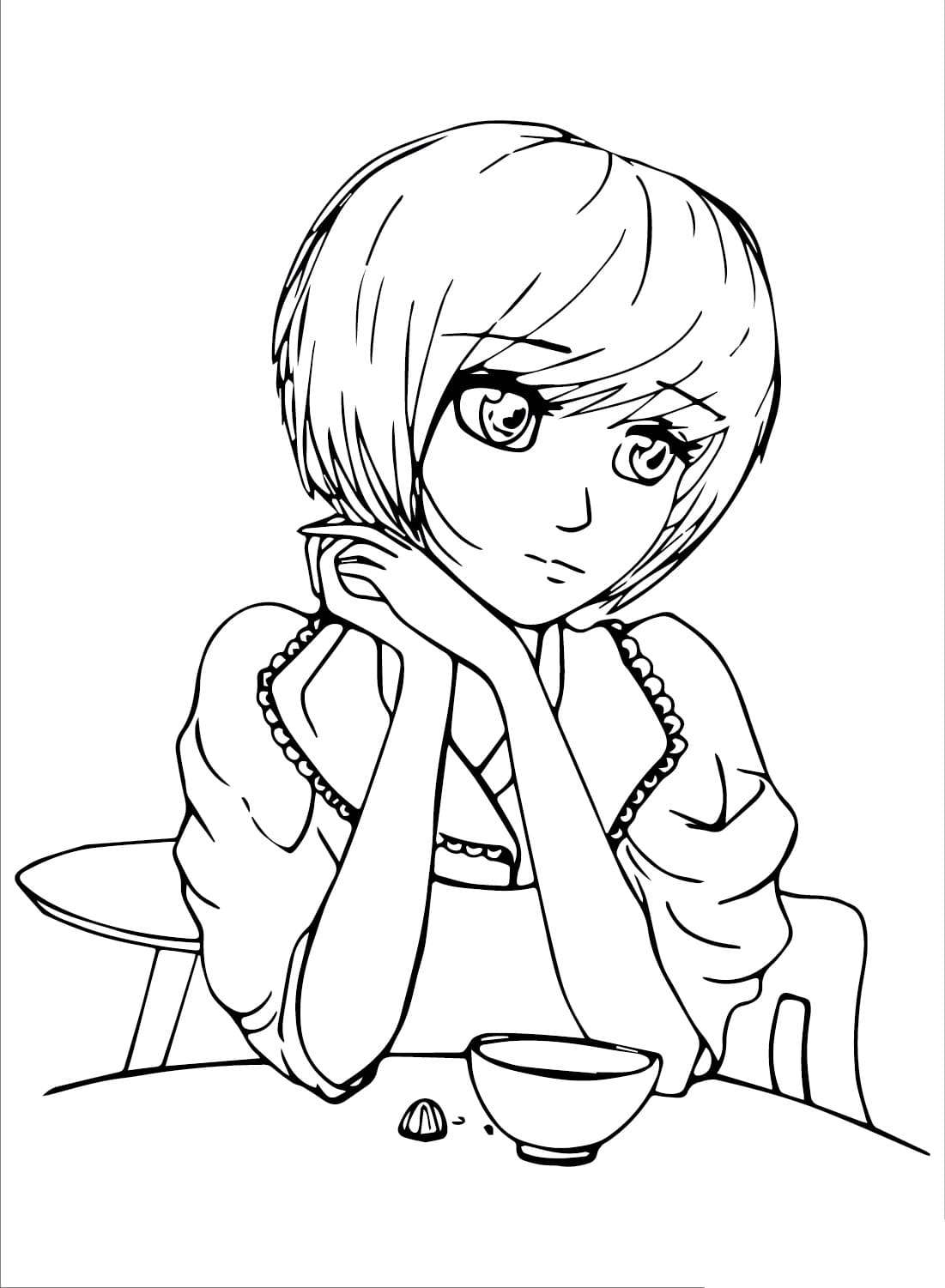 Dibujo para colorear: Adolescente (Familia y Amigos) #194521 - Dibujos para Colorear e Imprimir Gratis