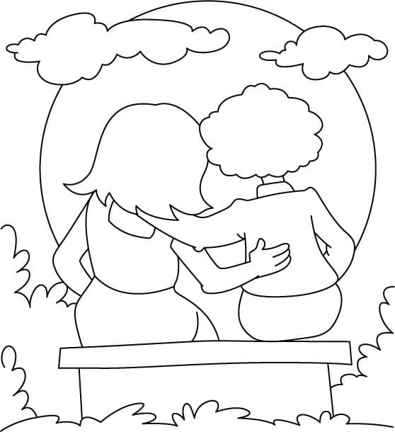 Dibujo gratuito Amistad #193093 de la coleccion Familia y Amigos para imprimir