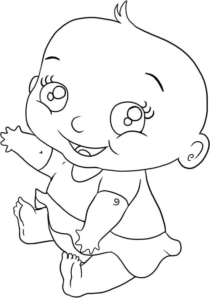 Dibujo para colorear: Bebé (Familia y Amigos) #86593 - Dibujos para Colorear e Imprimir Gratis