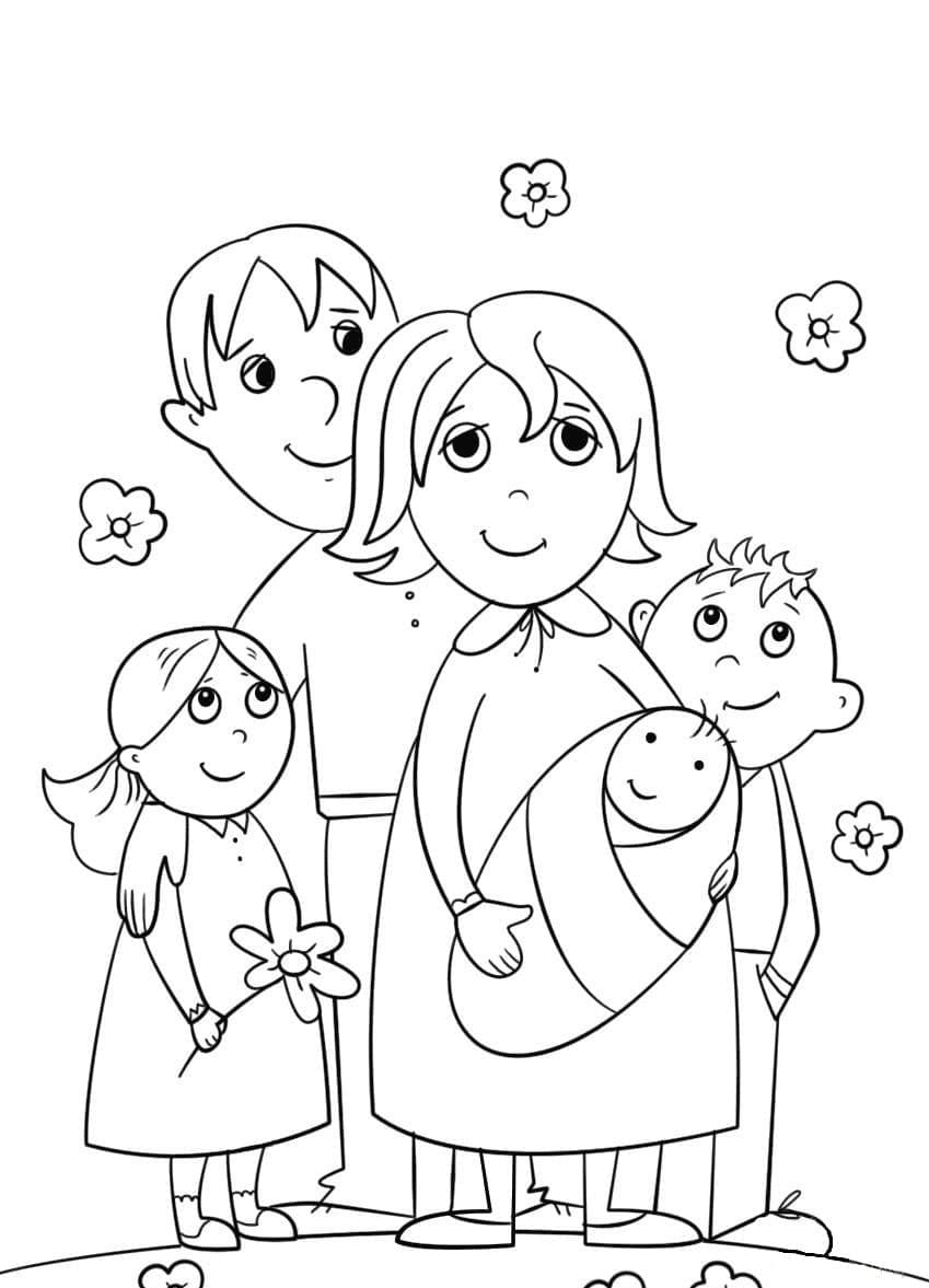 Dibujo gratuito Familia #189336 de la coleccion Familia y Amigos para imprimir