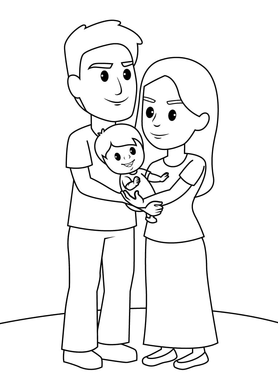 Dibujo gratuito Familia #189373 de la coleccion Familia y Amigos para imprimir